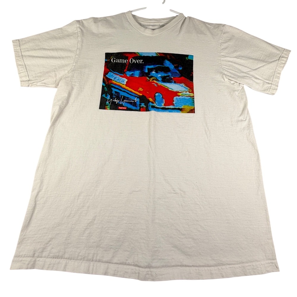 Supreme Yohji Yamamoto Game Over Tee White Mens Large FW20 Collaboration T-Shirt